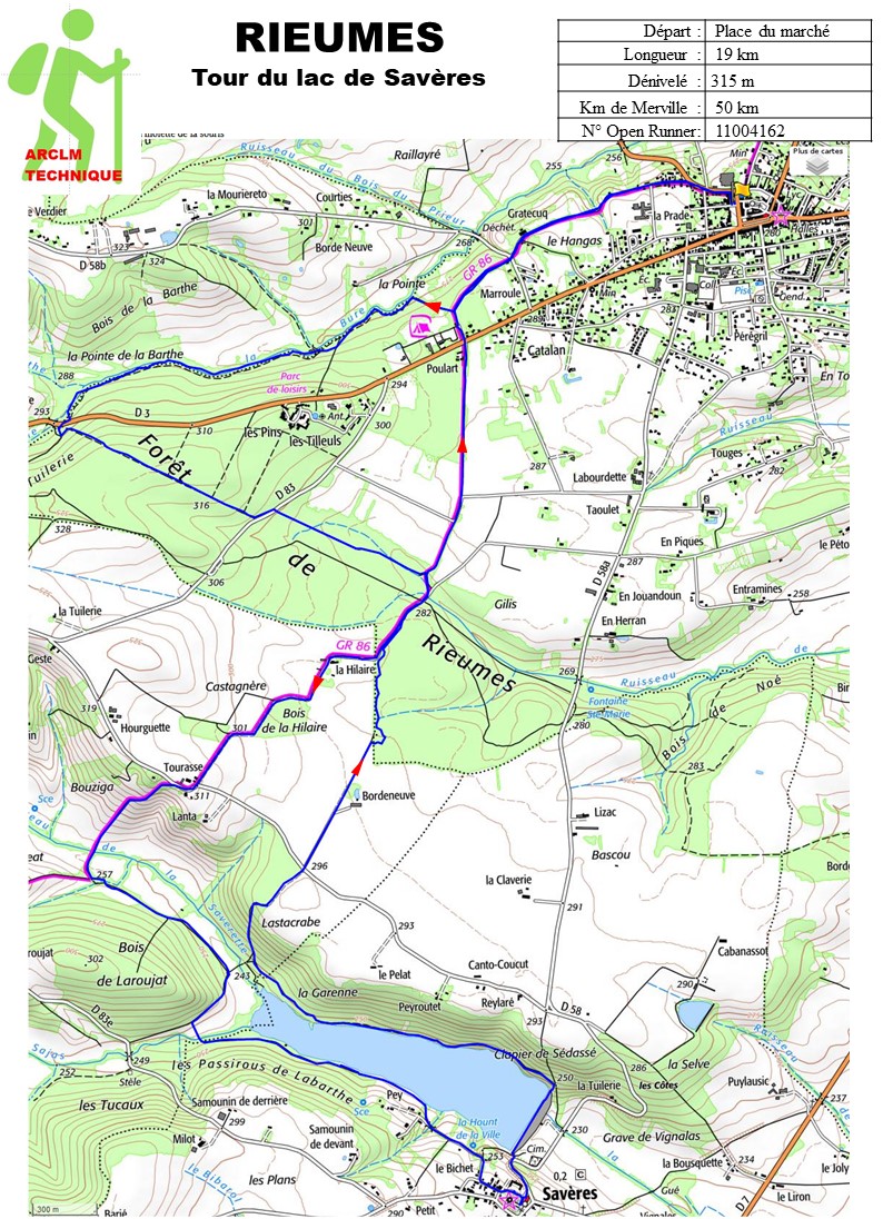 Randonnée à Rieumes - Journée avec le repas tiré du sac